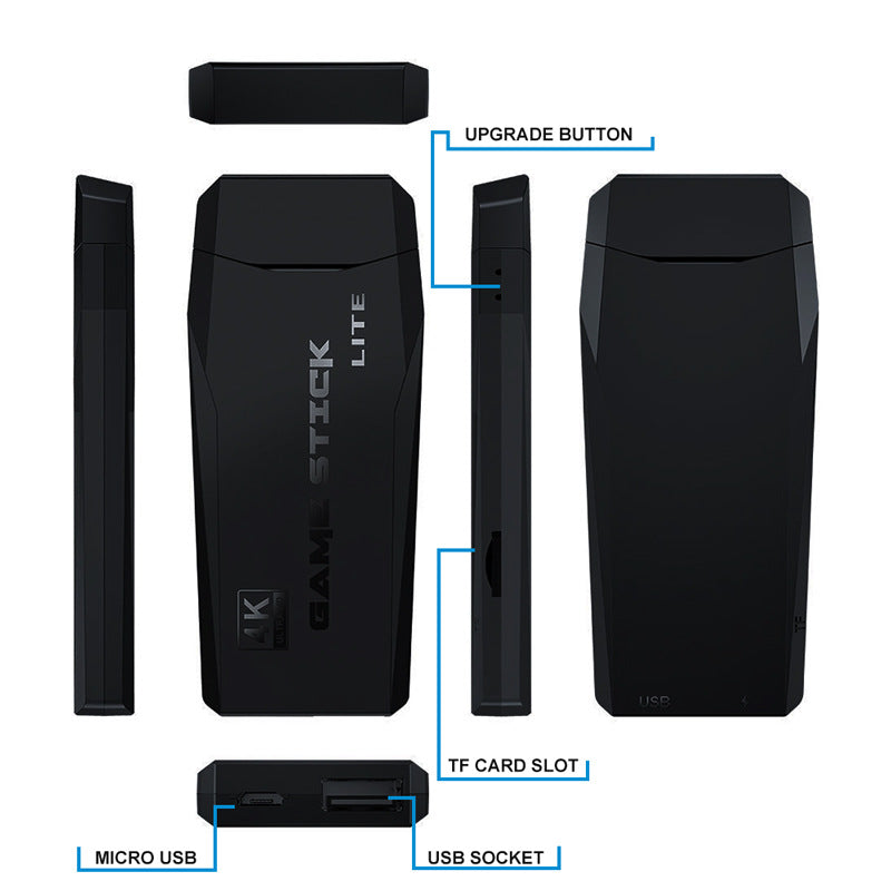 M8 2.4G Wireless Game Stick 32G 4K HD Game Console Portable 2 Controllers TV Gamer Built-in 3500+ Games M8 2.4G Wireless Game Stick 32G 4K HD Game Console Portable 2 Controllers TV Gamer Built-in 3500+ Games